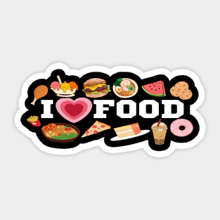 I Love Food/I Heart Food Clothing Sticker